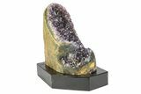 Amethyst Cluster With Wood Base - Uruguay #256623-2